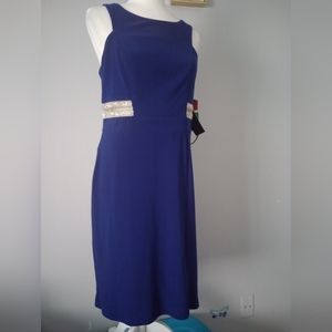 Dress Party Scarlett   8  Sleeveless style shift brand new with tags zipper Blue